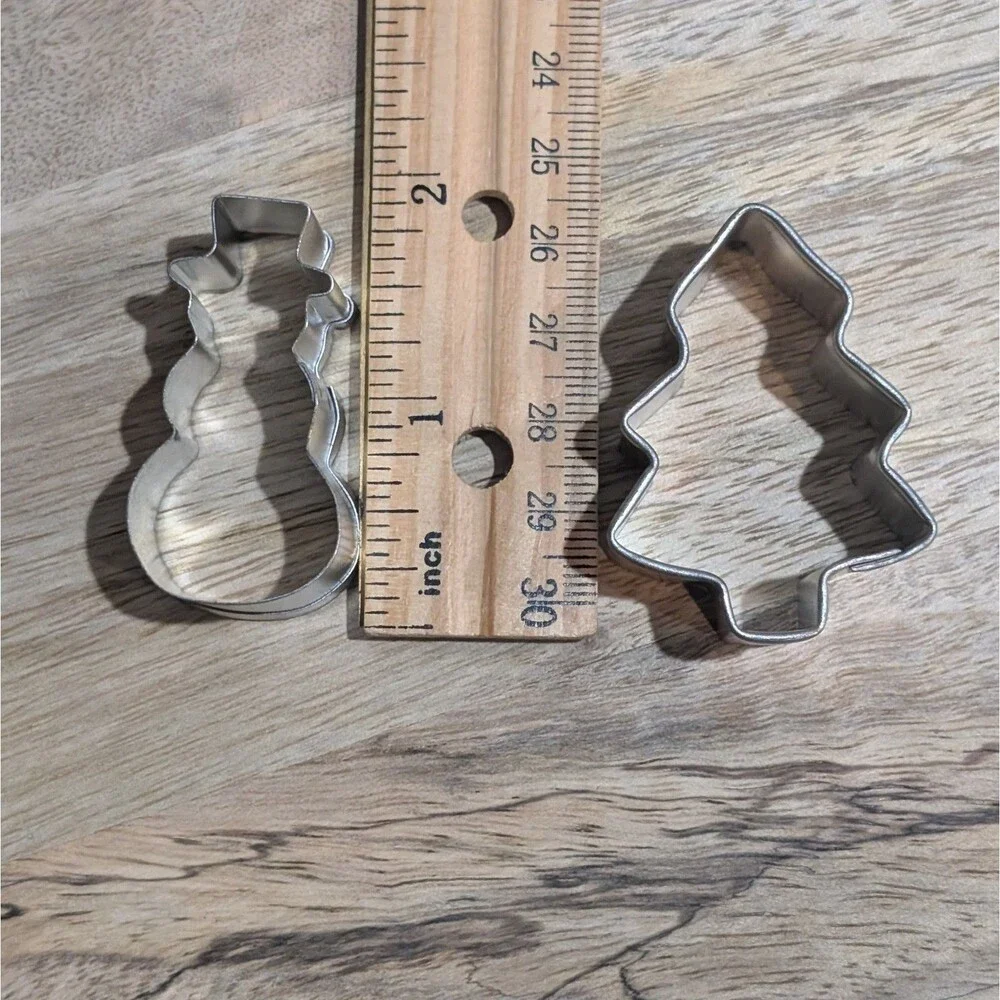 Mini Cookie Cutter Set - Snowflakes, Snowman, Tree